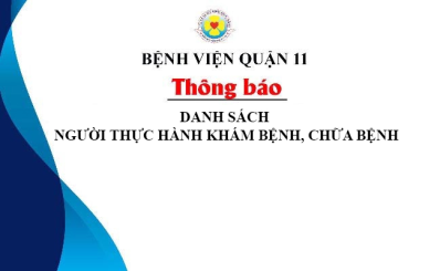 DANH SÁCH NGƯỜI THỰC HÀNH KHÁM BỆNH, CHỮA BỆNH